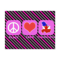 Peace Love Yugoslavia postcards