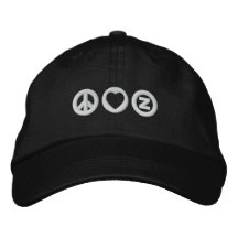 Peace Love Zazzle Baseball Cap