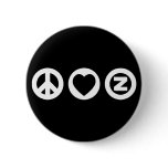 Peace Love Zazzle buttons