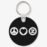 Peace Love Zazzle keychains