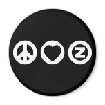 Peace Love Zazzle magnets