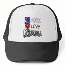 PEACE LOVE ZEBRA hats