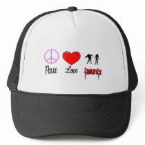 peace love zombies mesh hats