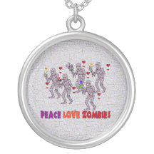 Peace Love Zombies Necklaces