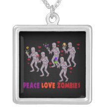 Peace Love Zombies Pendants