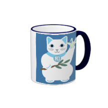 Peace Lucky Cat Mug