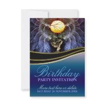 Peace Lunar Magic Birthday Party Invitation