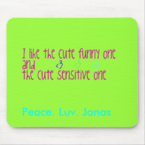 Peace. Luv. Jonas Mouse pad mousepads