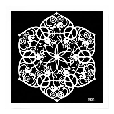 Peace Mandala Print by ADZarts