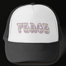 Peace - Mauve Plaid hats
