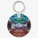 Peace Meditation Graphic Keychain by savvyology Peace Meditation Graphic Keychain