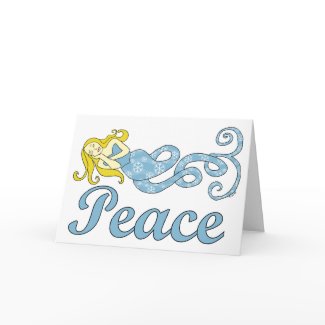 Peace Mermaid Holiday Dreams card