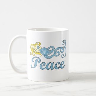 Peace Mermaid Holiday Dreams mug