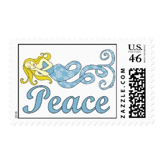 Peace Mermaid Holiday Dreams stamp