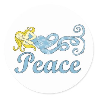 Peace Mermaid (Holiday Dreams) sticker