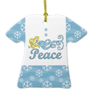 Peace Mermaid Pajama Top ornament