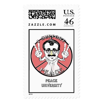Peace Message From Incognito Mascot Postage Stamps by michiganartist