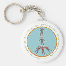 Peace Monkeys Keychain