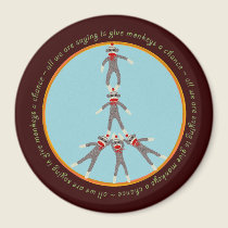 Peace Monkeys Magnet magnets