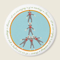 Peace Monkeys Magnet magnets