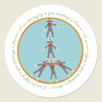 Peace Monkeys Sticker stickers