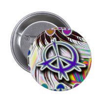 Peace Mushroom Button buttons
