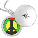 Peace Necklace - Red, green and yellow