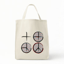 Peace  NOT Crosshairs Canvas Bags