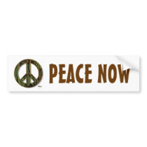 Peace Now Bumper Sticker bumper stickers by threesalamanders Peace Now Bumper Sticker bumper stickers