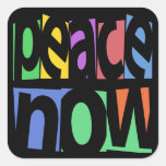 Peace Now Square Sticker