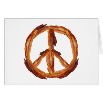 Peace Of Bacon Greeting Card