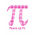 Peace of Pi Pink Tees t-shirts