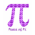 Peace of Pi Purple Tees t-shirts