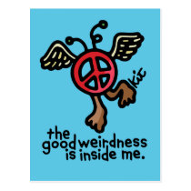 peace of weird postcard. postcards