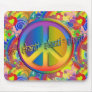 Peace Om Shanti | flower power Mouse Pad