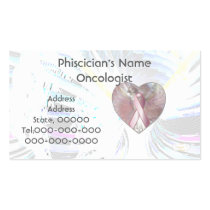 Peace On Angelic Wings Pink Ribbon Business Card business cards