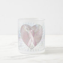 Peace On Angelic Wings Pink Ribbon Mug-Cust. mugs