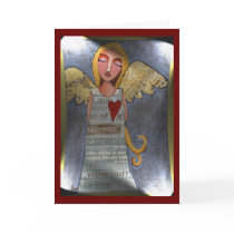 Peace on Earth Angel - Christmas greeting card by folkartblonde Peace on Earth Angel - Christmas greeting card