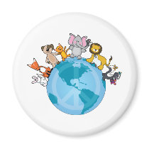 Peace On Earth Animals magnets