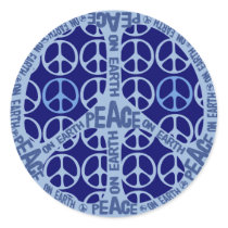 Peace On Earth Blue Peace stickers by WorldPeaceSigns Peace On Earth Blue Peace stickers