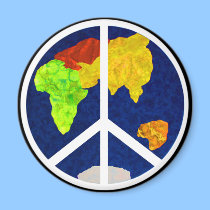 Peace on Earth Button Magnet magnets