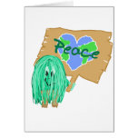 Peace on earth greeting card