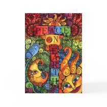 Peace on Earth Christmas Card by lunagraphica Peace on Earth Christmas Card