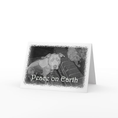 Peace on Earth Christmas card (Pit Bull) by jmpreis