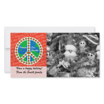 Peace on Earth Christmas Personalized Photo Card