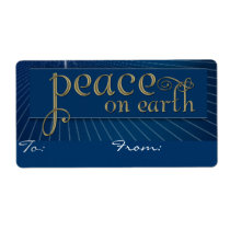 Peace on earth Christmas tag labels labels