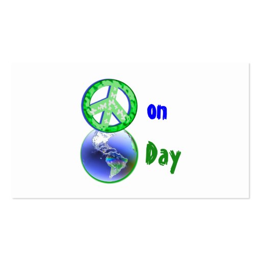 Peace on Earth Day - Business Business Card (back side)