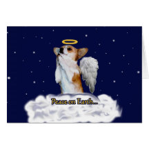 Peace on Earth Dott Angel Card Plain