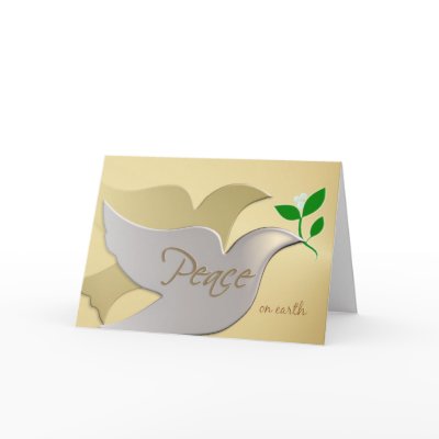 Peace on Earth - Elegant Holiday ChristmasCard