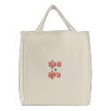 PEACE ON EARTH Embroidered Tote Bag embroidered bags by Stitchbaby PEACE ON EARTH Embroidered Tote Bag embroidered bags
